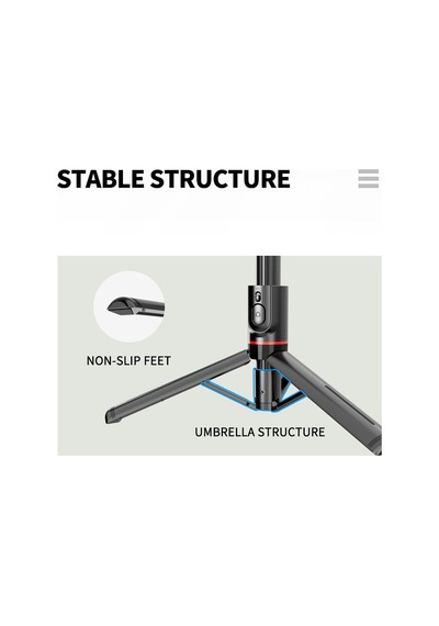 L12d Işıklı Selfie Çubuğu Uzaktan Kumandalı 116 Cm Tripod Özçekim Alüminyum Masa Üstü Tripod