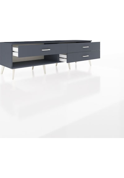 Hyperion Tv Ünitesi 3 Çekmeceli 176x44x51 Antrasit-antrasit/antrasit Antrasıt/antrasıt