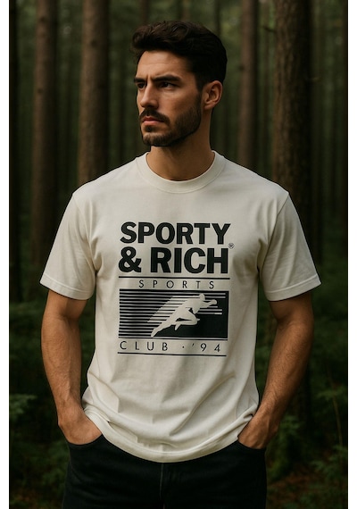 Rich Erkek Basic T-shirt Oversize Rahat Kalıp %100 Pamuk Bisiklet Yaka Kısa Kollu Tişört Bej