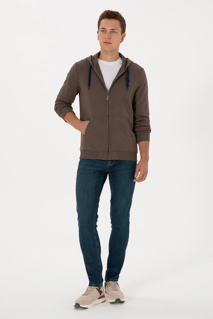 U.s. Polo Assn. Erkek Vizon Hırka Örme 50307765-vr052 Vizon