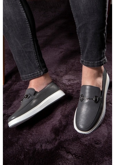 Ducavelli Anchor Hakiki Deri Erkek Günlük Ayakkabı, Loafer Ayakkabı, Hafif Ayakkabı, Yazlık Ayakkabı, Hafif Ayakkabı Gri