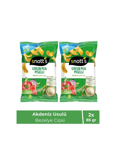 Akdeniz Usulü Yeşil Bezelye Atıştırmalık Cips 85 Gr X2 Adet