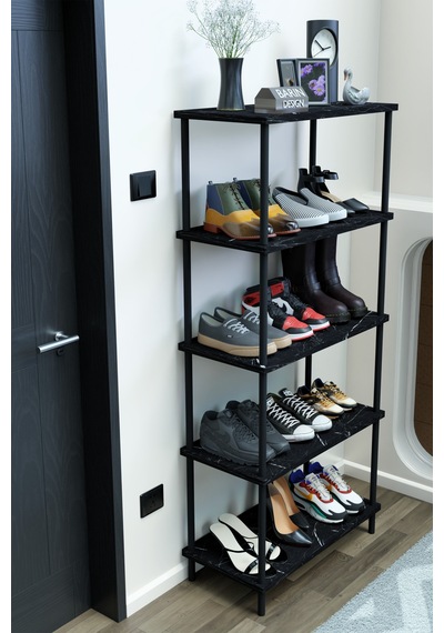 5 Raflı Çevir-kur Ayakkabılık Metal Gövde Çok Amaçlı Raf Ünitesi Antre, Balkon, Banyo Uyumlu Dolap Siyah Mermer 5 Raflı Çevir-kur Ayakkabılık Metal Gövde Çok Amaçlı Raf Ünitesi Antre, Balkon, Banyo Uyumlu Dolap Siyah Mermer