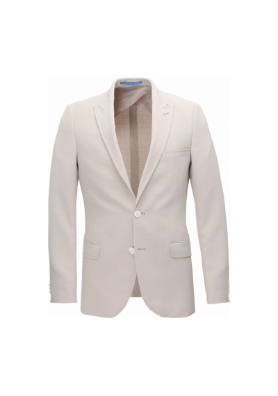 Kip Bej Düz Slim Fit Ceket 001