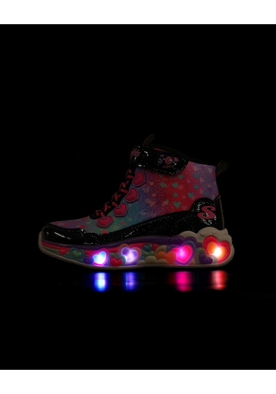 Skechers Eternal Heart Lıghts Büyük Kız Çocuk Siyah Işıklı Bot 303262l Bkmt Siyah
