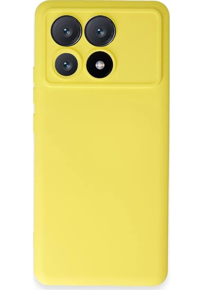 Newface Xiaomi Poco X6 Pro Kılıf Nano İçi Kadife Silikon - Sarı