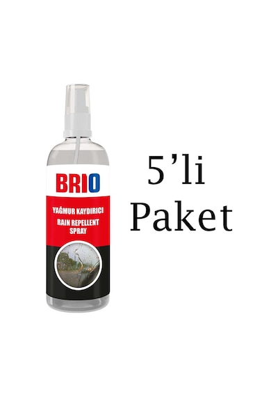 Brio Yağmur Kaydırıcı Sprey 250 Ml 5'li Paket