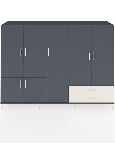 Hyperion Dolap 12 Raflı 2 Çekmeceli 7 Kapaklı 220x44x163 Antrasit Antrasit-antrasit/aytaşı Hyperion Dolap 12 Raflı 2 Çekmeceli 7 Kapaklı 220x44x163 Antrasit Antrasit-antrasit/aytaşı