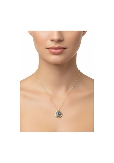 G&a Jewels - Saflığın Sembolü - 925 Ayar Oksitli Yaldız Altın Kaplama Gümüş Kolye Altın - Gümüş 40+5 Cm G&a Jewels - Saflığın Sembolü - 925 Ayar Oksitli Yaldız Altın Kaplama Gümüş Kolye Altın - Gümüş 40+5 Cm
