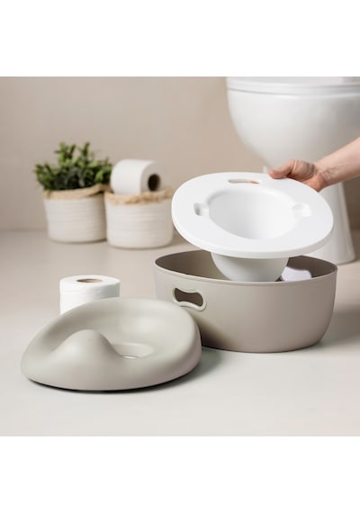 Nattou Potty Care 3 İn 1 Lazımlık Oturak Ve Tuvalet Adaptörü - Bej Bej