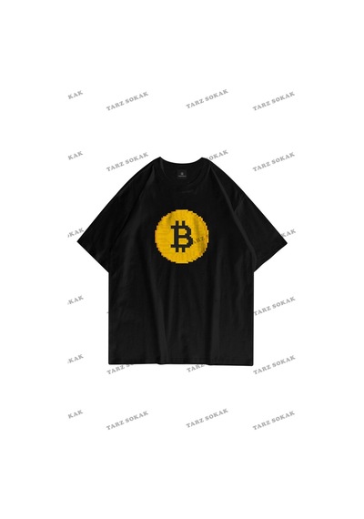 Startmore Unisex Pixel Bitcoin Siyah Siyah