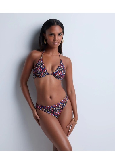 Aubade Sunkissed Allure Balenli Üçgen Bikini Üstü, Ikat Desenli, Altın Detaylı Çok Renkli Aubade Sunkissed Allure Balenli Üçgen Bikini Üstü, Ikat Desenli, Altın Detaylı Çok Renkli