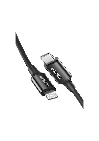 Ugreen Lightning To Usb-c 3a Pd Mfi Sertifikalı Hızlı Şarj Kablosu 1 M Siyah