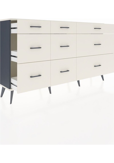 Arges Konsol 9 Çekmeceli 176x30x99 Antrasit-aytaşı Aytası - Antrasıt Arges Konsol 9 Çekmeceli 176x30x99 Antrasit-aytaşı Aytası - Antrasıt