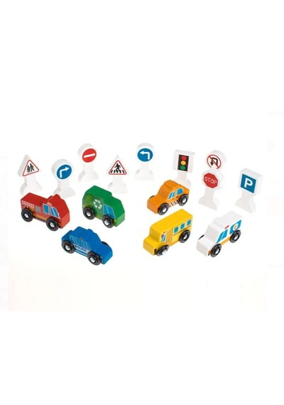 Ahşap Araçlar Trafik Seti