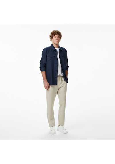 Nautica Erkek Bej Slim Fit Pantolon Düz P65218t Bej