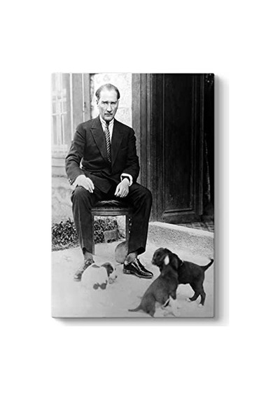 Atatürk Ve Yavru Köpekler Tablosu 30 X 45 Sku: Zeusstkb4d10d0d88