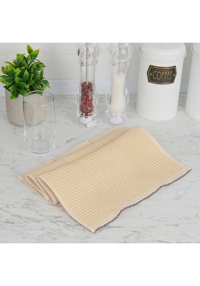 Soft Waffle Mutfak Havlusu - Sarı - 30x50 Cm Çok Renkli