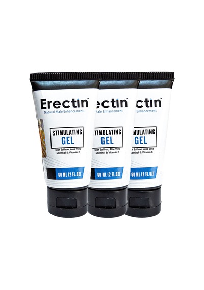 Erectin Stimulatör Gel For Men Safran Aloe Vera Vitamin C 3 Adet 60 Ml Jel