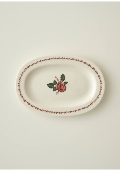 Bella Maison Rose Porselen Sunum Tabağı 25 Cm Sarı