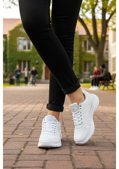 Beyaz Hafif Esnek Unisex Spor Ayakkabı Xstep 020-cilt G Beyaz-beyaz