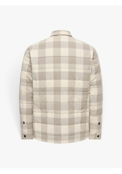 Only & Sons Onsgudmund Check Shacket Vd Erkek Beyaz Gömlek - 4909261