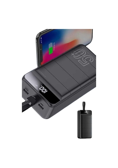 Hızlı Taşınabilir 50.000 Mah Powerbank Led Ekran Android Ve İos Uyumlu