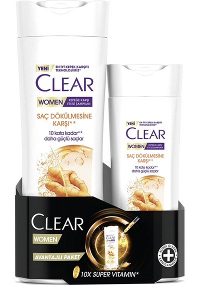 Clear Women Saç Dök.karşı Şampuan Copack 350+180 Ml 3 Adet