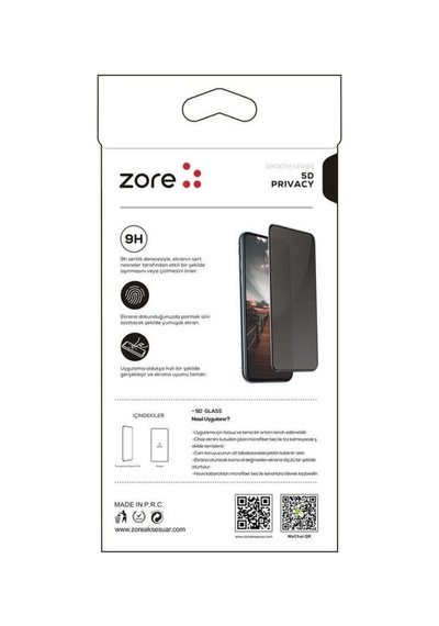 Galaxy S20 Fe 5D Privacy Hayalet Cam Ekran Koruyucu Siyah