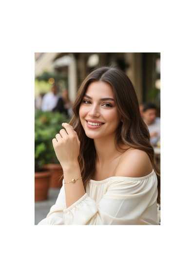14 Ayar Kalp Bileklik Altın
