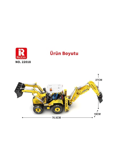 Reobrix Technic 22018 Rc Caterpillar Bulldozer Kumandalı&motorlu Yaratıcı Yapı Blok Seti Building Blocks - 2231 Parça