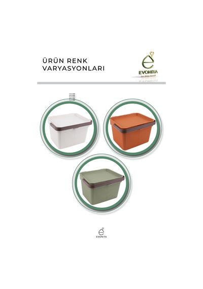 Kapaklı Çok Amaçlı Saklama Kutusu Sepet Organizer 6 Litre Oyuncak Banyo Mutfak Düzenleyici Renkli