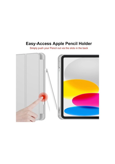 Apple Uyumlu iPad 11.nesil 2025 / 10.nesil 2022 Kalem Bölmeli Standlı Smart Kılıf Kapaklı Kılıf