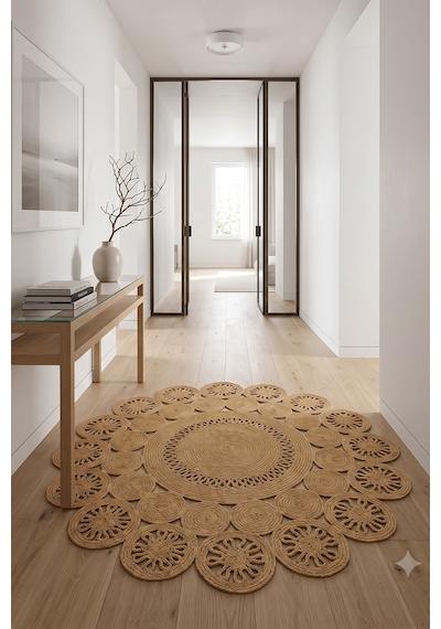 Villadia Home Textile Jüt Hasır Yuvarlak Kilim Halı Yolluk Dekoratif Örgü Halı Doğal Görünümlü Bohem Kilim Salon Oturma Odası Balkon Mutfak Yatak Odası Koridor 7234bambu Villadia Home Textile Jüt Hasır Yuvarlak Kilim Halı Yolluk Dekoratif Örgü Halı Doğal Görünümlü Bohem Kilim Salon Oturma Odası Balkon Mutfak Yatak Odası Koridor 7234bambu