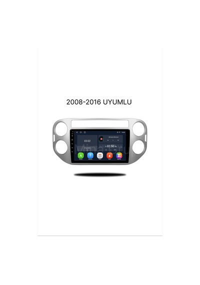 Snp Serisi Volkswagen Tiguan 2008 - 2016 Uyumlu 4-32gb Hafıza Multimedya Sistemi Ve Geri Görüş Kamerası 9"