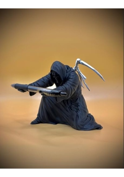 Ölüm Meleği Azrail Kalemlik - Özel Masaüstü Dekorasyonu Biblo Gotik Ve Gizemli - Grim Reaper Pen Holder - Custom D Genel