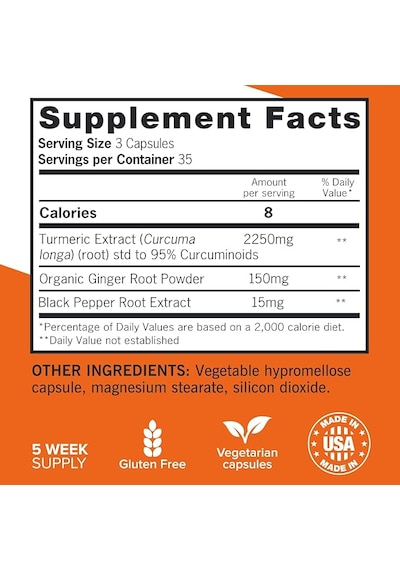 Qunol Turmeric + Gin.ger 2400 Mg 105 Capsules Orijinal Usa Menşeii Dmmedicineden