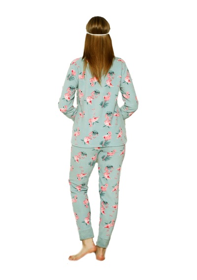 Nisanca Kışlık Uzun Kollu Bayan Peluş Polar Pijama Takımı İpeksi Doku Yesil Nisanca Kışlık Uzun Kollu Bayan Peluş Polar Pijama Takımı İpeksi Doku Yesil