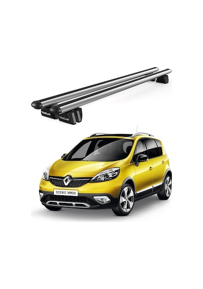 Pençe Renault Scenic X-mod 5 Posti 2009-2013 Uyumlu Gri Ara Atkı Port Bagaj Tavan Barı