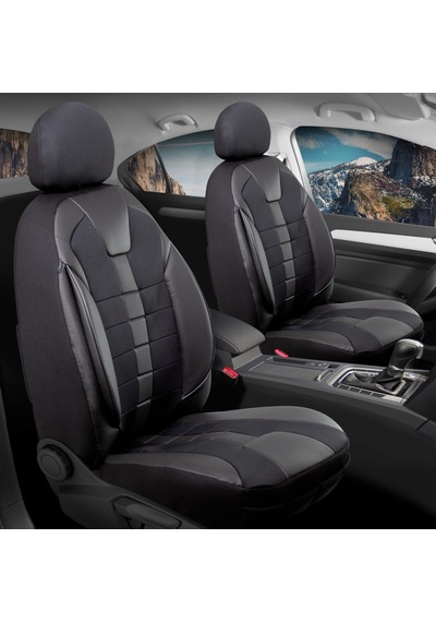 Alfa Romeo 33 Hatchback Uyumlu Lüx Deri Detaylı Oto Koltuk Kılıfı Ön Arka Takım Vista Siyah