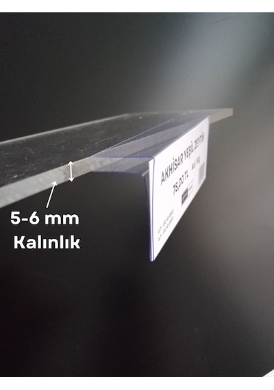 Şeffaf Etiket 10 Adet Pvc Etiketlik Cam Raflar İçin 5-6 Mm Kalınlıkta Cam Raf