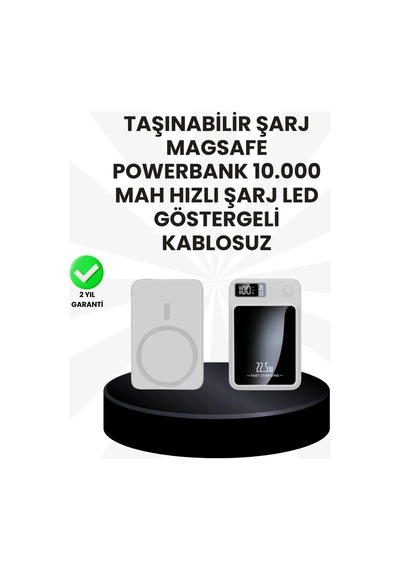 10000mah Kapasiteli Manyetik Usb-c Ve Kablosuz Powerbank W09 Çok Renkli
