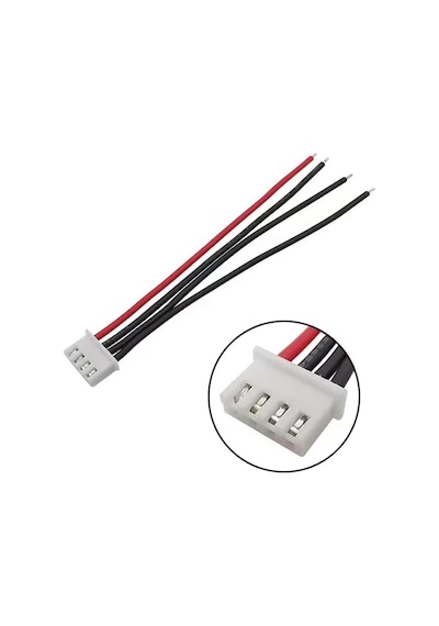 Jst-xh 2.54mm 4 Pin 26awg 20cm Tek Damarlı Dişi Bağlantı Kablosu