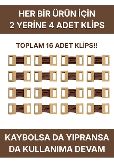 Elastik Bandaj Seti 4 Lü 1x6cm+1x10cm+1x15cm+1x20cm 16 Klipsli 4,5 Metreye Kadar Uzar, Spor Ve Günlük Kullanım