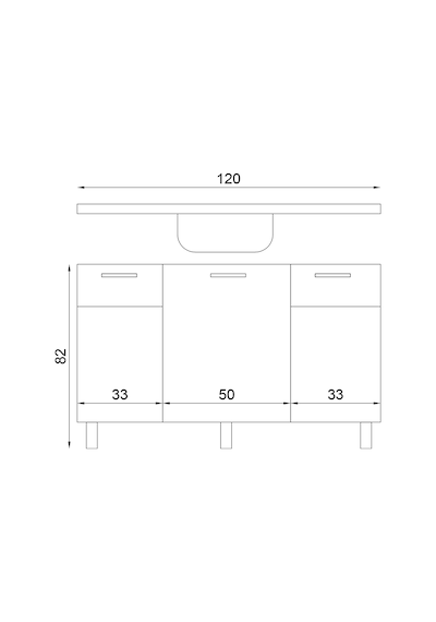 Panovit 120 Cm Evyeli Mini Mutfak Alt