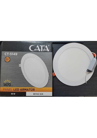 18w Sıva Altı Led Panel Spot Ct-5169 - Beyaz Işık - Alüminyum Bey
