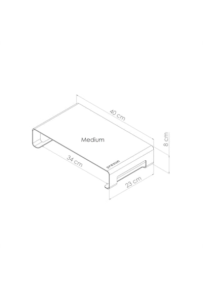 Prexua Riser Masaüstü Monitör Standı - Monitör Yükseltici - Medium - Gold - Rsr8040gl