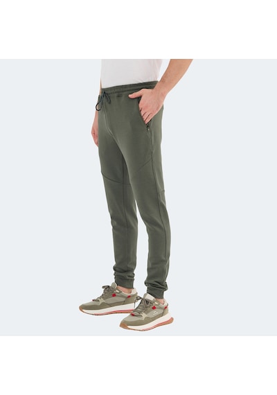 Slazenger VENOM Erkek Fermuar Cepli Dar Paça Haki Eşofman Altı