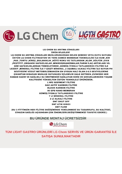 Lightgastro Kımz Byz Montaj Dahil 8l 7fl 14aşama Su Arıtma Cihazı