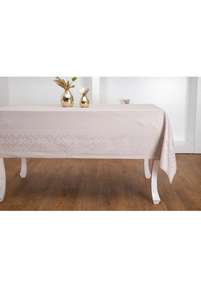 Ezgi Lüx Jakar Polycotton Kumaş Taş Masa Örtüsü 160x220 Cm - 1069 Çok Renkli